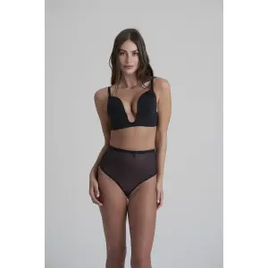 Modelujące figi z tiulu damskie Bye Bra Mid Waist image-2