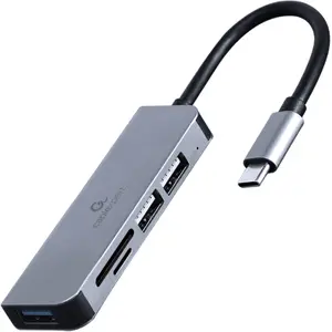 HDMI USB-C Adapter mit 3 Anschlüssen und Kartenleser Cablexpert Hub 3.1