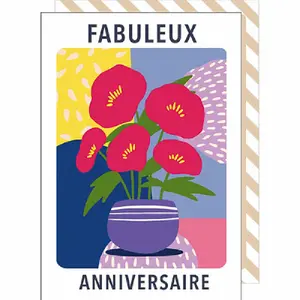 Dubbele kaart Cake And Crayons Anniversaire image-0