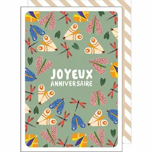 Carte double Cake And Crayons Anniversaire image-0