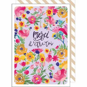 Tarjeta doble Cake And Crayons Merci image-0