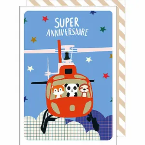 Doppelte Karte Cake And Crayons Anniversaire image-0