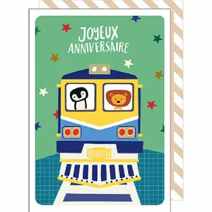 Carta doppia Cake And Crayons Anniversaire image-0