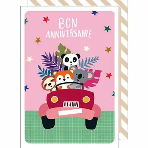 Doppelte Karte Cake And Crayons Anniversaire image-0
