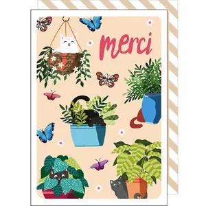 Doppelte Karte Cake And Crayons Merci image-0