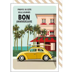 Carte double Cake And Crayons Anniversaire image-0