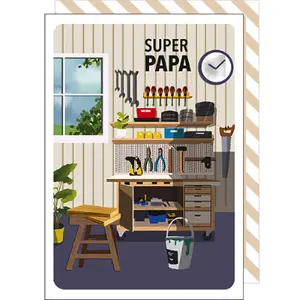 Doppelte Karte Cake And Crayons Papa image-0
