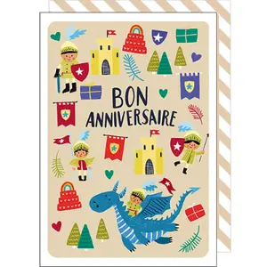 Dubbele kaart Cake And Crayons Anniversaire image-0