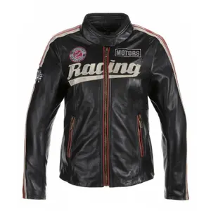 Veste moto cuir vintage femme GUNS california image-0