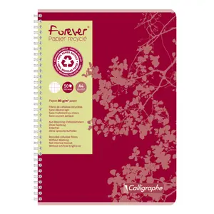 Heft mit integralem Einband a4 100 Seiten klein kariert Calligraphe Forever image-0