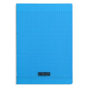 18022c-cahier-pique-a4-48-pages-grands-carreaux-calligraphe-8000-polypro-bleu-21x29-7-cm