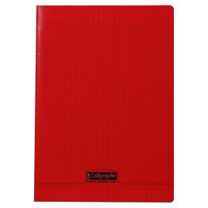 18023c-cahier-pique-a4-48-pages-grands-carreaux-calligraphe-8000-polypro-rouge-21x29-7-cm