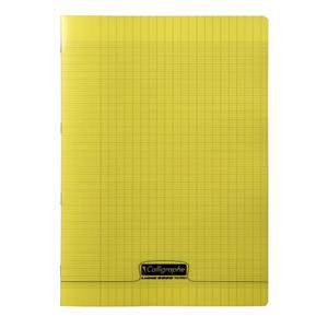 18024c-cahier-pique-a4-48-pages-grands-carreaux-calligraphe-8000-polypro-jaune-21x29-7-cm