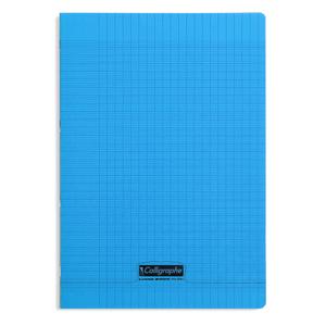 18132c-cahier-pique-a4-96-pages-grands-carreaux-calligraphe-8000-polypro-bleu-21x29-7-cm