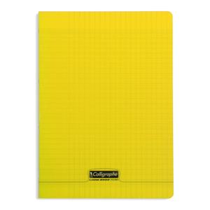 18134c-cahier-pique-a4-96-pages-grands-carreaux-calligraphe-8000-polypro-jaune-21x29-7-cm