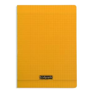 18138c-cahier-pique-a4-96-pages-grands-carreaux-calligraphe-8000-polypro-orange-21x29-7-cm
