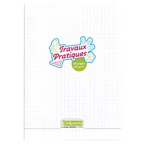 96-page practical notebook, piqué a4, large margins with plain binding Calligraphe 8000 Polypro image-0