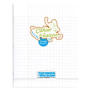 Cuaderno de enlace cosido, 48 páginas, cuadros grandes Calligraphe 8000 Polypro image-0