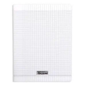Cahier piqué 140 pages grands carreaux Calligraphe 8000 Polypro image-0