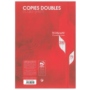 Heft Doppelkopien in Folie a4 200 Seiten ungelocht groß kariert Calligraphe Ligne 7000 image-0