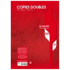 Heft Doppelkopien in Folie a4 200 Seiten ungelocht klein kariert Calligraphe Ligne 7000 image-0