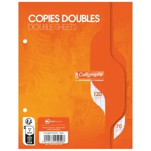 Perforierte Doppelkopien in Seyes-Film mit 120 Seiten Calligraphe Ligne 7000 image-0