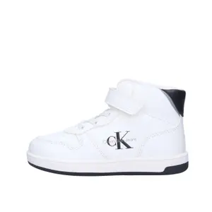 Baskets montantes lacets/scratch enfant Calvin Klein white/black image-0