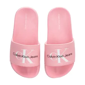 Girl's logo printed pool slippers Calvin Klein image-1