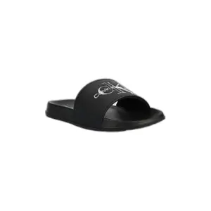 Children's slides Calvin Klein Logo Print black image-1