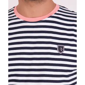 Striped Flamed Cotton T-shirt Camberabero image-3
