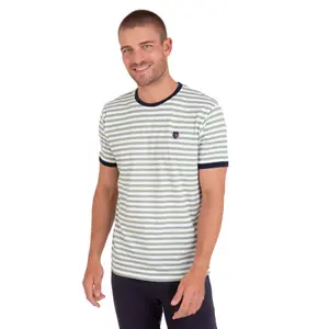 Striped Flamed Cotton T-shirt Camberabero image-0