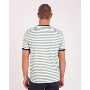 Striped Flamed Cotton T-shirt Camberabero image-2
