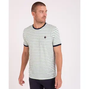 Striped Flamed Cotton T-shirt Camberabero image-1