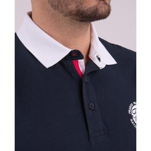 Long-sleeved polo with a contrasting collar Camberabero image-2
