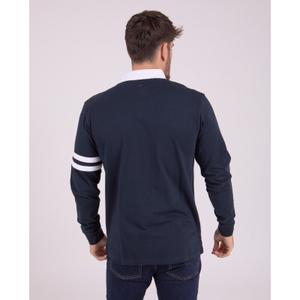 Long-sleeved polo with a contrasting collar Camberabero image-1