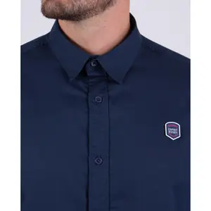 Langarmhemd unifarben Esprit Rugby mit Patch Camberabero image-2