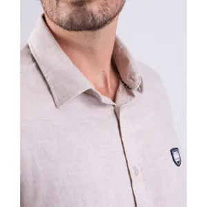 Solid Long Sleeve Shirt with PVC Chest Badge Camberabero image-2