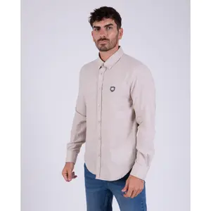 Solid Long Sleeve Shirt with PVC Chest Badge Camberabero image-4