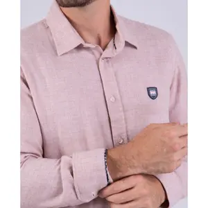 Solid Long Sleeve Shirt with PVC Chest Badge Camberabero image-1