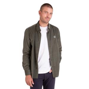 55716-h-kaki-plain-textured-long-sleeve-shirt-camberabero-h-khaki