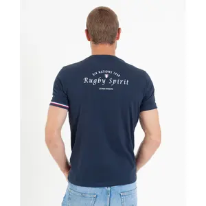 T-shirt uni détails tricolores print six nations Camberabero image-1