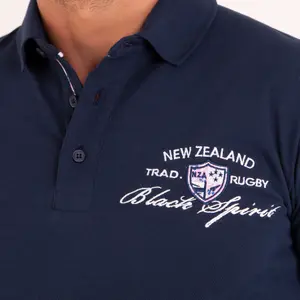 Koszulka polo z kołnierzykiem w szpic i trójkolorowymi rękawami Camberabero image-4