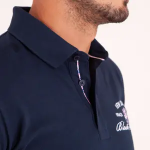 Koszulka polo z kołnierzykiem w szpic i trójkolorowymi rękawami Camberabero image-3