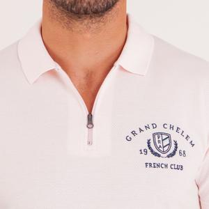 Koszulka polo z kołnierzykiem zapinanym na zamek, dzianina typu mock blister Camberabero image-2