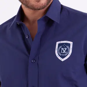 Chemise unie avec écusson Camberabero image-2