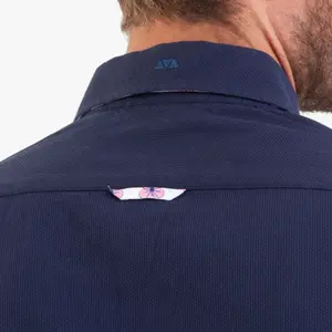 Koszula z długim rękawem z fantazyjnego materiału z kontrastowymi detalami Camberabero image-5