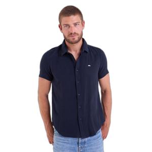 52711-b-marine-plain-embossed-cotton-voile-shirt-camberabero-b-marine