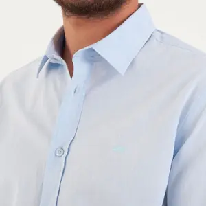 Bawełniana koszula lniana z długim rękawem Camberabero image-2