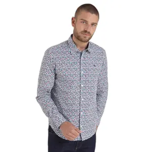 Camisa de popelina de manga comprida com estampado de flores Camberabero image-0