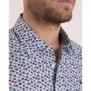 Camisa de popelina de manga comprida com estampado de flores Camberabero image-2